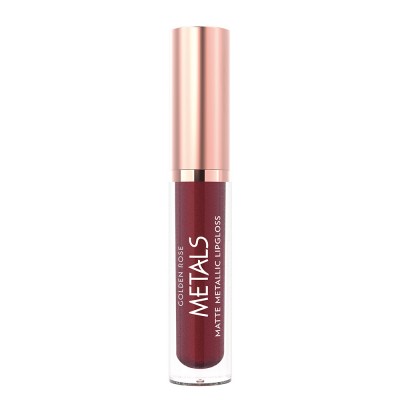 GOLDEN ROSE Metals Matte Metallic Lipgloss - 58 Plum